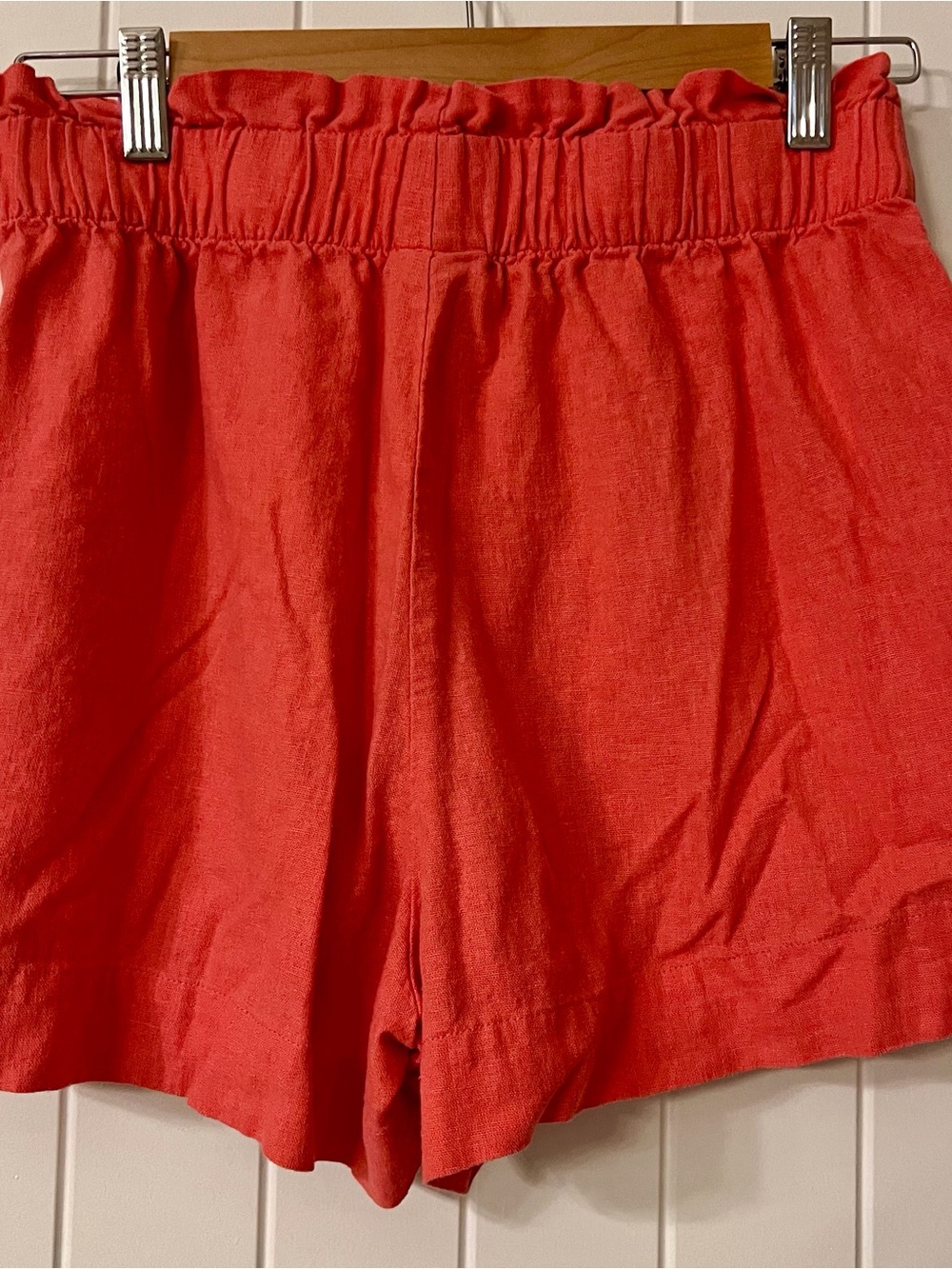 a new day Coral High-Waist Elastic Linen-Blend Shorts - Picture 5 of 7